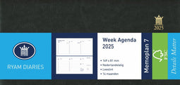 Ryam Zakagenda 2025 - Memoplan 7 ZWART LIGGEND Harde Kaft (16.9cm x 8.1cm)
