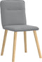 vidaXL - Eetkamerstoelen - 2 - st - stof - lichtgrijs