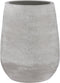 Mica Decorations Vaas Victor rond grijs mat - H 30 x Ø 25 cm - Bloempot hoog - Bloemenvaas