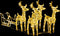 vidaXL - Kerstdecoratie - rendieren - en - slee - 280x28x55 - cm - acryl
