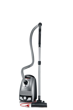 Severin BC 7045 - Slede stofzuiger - 750 W - 3L stofzak - HEPA 13 - Platinum grijs/Rood