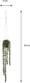 Mica Decorations Senecio Kunst Hangplant - H56 x Ø9 cm - Groen