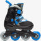 Nijdam Inlineskates Junior - Verstelbaar - Softboot - Zwart/Blauw/Grijs