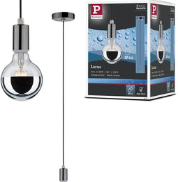 Paulmann Larus - Hanglamp - IP44 E27 max. 60W dimbaar - Black chroom