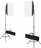 vidaXL - Fotostudioset - met - softboxlampen, - achtergrond - en - reflector