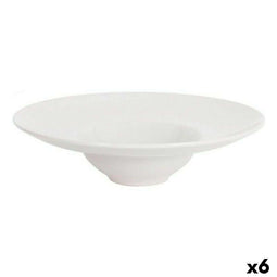 Pastabord La Mediterránea Bari Ivoor Keramiek (6 Stuks) (25 x 6,6 cm)