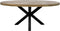 HSM Collection ovale eettafel Portland - 220x110 cm - mangohout/ijzer
