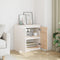vidaXL - Bijzetkast - 60x36x65 - cm - massief - grenenhout - wit
