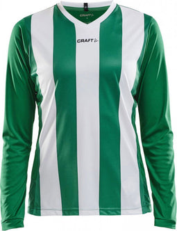 Craft Shirt - Lange mouwen - Elastisch materiaal - Groen/Wit