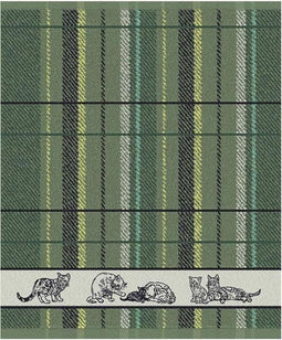 DDDDD Family Cat - Keukendoek - 50x55 cm - Set van 6 - Green