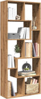 vidaXL - Kamerscherm - / - boekenkast - 67x25x161,5 - cm - hout - artisanaal - eiken