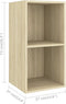 vidaXL - Tv-wandmeubel - 37x37x72 - cm - bewerkt - hout - sonoma - eikenkleurig