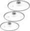 Savoré Kitchen Pannendeksel Set 3-delig - Deksel Ø 20 24 28 cm - Gehard glas RVS