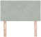 vidaXL - Hoofdbord - Diamant - Blokken - Ontwerp - Lichtgrijs - 80 - cm - Velvet