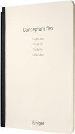 Sigel notitieboek - Conceptum Flex - A5 - chamois - 80 grams papier - to-do-list - 4 talig - 92 pagina's - softcover - SI-CF221