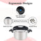 Royalty Line® PS10L Snelkookpan Inductie - 10 Liter / Ø 24cm - Snelkookpannen Voor Alle Warmtebronnen - Pressure Cooker - Instant koken - Eenhandig Mechanisme - RVS