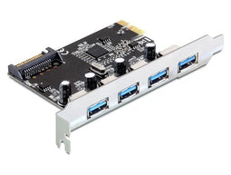 Delock 89297 - PCI Express Card - 4 x USB 3.0 - Zwart/Zilver