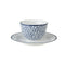 Laura Ashley Blueprint Collectables Kop en Schotel koffie set - Floris 26 cl. - Porselein