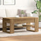 vidaXL - Salontafel - Artisan - Eiken - 102x55x45 - cm - Gemaakt - van - Hout