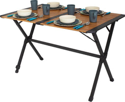 Eurotrail Chambery M - Luxe tafel - Aluminium frame met bamboe blad - 63x70 cm (1 stuk)