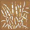 vidaXL - Wanddecoratie - tuin - grasontwerp - 55x55 - cm - cortenstaal