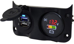 dubbel USB & Volt/accu indicator