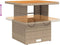 Tuintafel 80x80x71 cm poly rattan en acaciahout beige