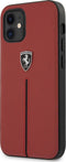 Ferrari Scuderia - Lederen backcover hoes - Geschikt voor iPhone 12 Mini - Rood
