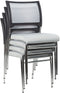 SEDALIA - Set van 4 stoelen - Grijs - Polyester