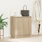 vidaXL - Dressoir - met - LED - in - Sonoma - Eik - - - 71 - x - 34,5 - x - 75 - cm - - - Gemaakt - van - gefabriceerd - hout