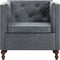 vidaXL Fauteuil stof grijs