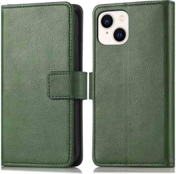 iMoshion Hoesje Geschikt voor iPhone 14 Hoesje Met Pasjeshouder - iMoshion Luxe Bookcase - Groen