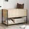 vidaXL - Opbergbankje - 70x42,5x47 - cm - bewerkt - hout - sonoma - eikenkleurig