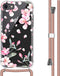 iMoshion Hoesje Geschikt voor iPhone SE (2022) / SE (2020) / 8 / 7 Hoesje Met Koord - iMoshion Design Hoesje met Koord - Roze / Transparant / Blossom Watercolor
