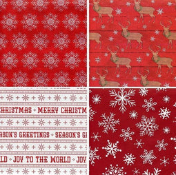 Benza Kerstpapier - Tweezijdig cadeaupapier - 2 Rollen van 6 meter - Multikleur