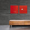 Sigel glasmagneetbord - Artverum - met LED verlichting - 48x48cm - rood - SI-GL402