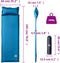 vidaXL - Kampeermatras - met - kussen - zelfopblazend - 1-persoons - turquoise