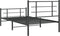 vidaXL - Bedframe - met - hoofd- - en - voeteneinde - metaal - zwart - 100x200 - cm