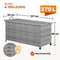 Casaria Opbergkist - Kussenbox 420L - Weerbestendig 122x56x61cm - Grijs