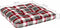 vidaXL - Palletkussen - 80x80x12 - cm - stof - ruitpatroon - rood
