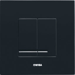 Wisa XS - Bedieningspaneel closet/urinoir - Tweeknops - Zwart (1 stuk)