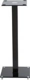 Speakerstandaard - universeel - set van 2 - hoogte 73 cm - aluminium en glas (2 stuks)
