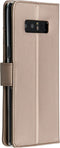 Accezz Hoesje Geschikt voor Samsung Galaxy Note 8 Hoesje Met Pasjeshouder - Accezz Wallet Softcase Bookcase - goud