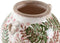 Vaas DKD Home Decor 21 x 20 x 16 cm Bruin Wit Groen Keramiek Tropisch Blad van een plant