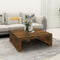 vidaXL - Salontafel - 100x100x35 - cm - bewerkt - hout - gerookt - eikenkleurig