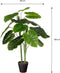 Mica Decorations Alocasia Kunstplant in Bloempot - H100 x Ø50 cm - Groen
