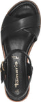 Tamaris Essentials - Dames Sandalen - Sleehak 4,5 cm - BLACK