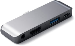 Satechi ST-TCMPHM - Type-C Mobile Pro Hub - 4K HDMI USB-C PD 3.0 - Grijs