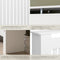Tectake Radiatorombouw Vila - Radiatorafdekking - Lamellenontwerp - Wit - 152,5x19x82cm