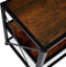 tectake® Indianapolis - TV-meubel - 3 open planken - Donkerbruin